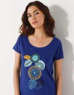 Chemise De Nuit Courte Manches Courtes Motif "rosaces" -Boutique De Lingerie De Mode 703208 C01 zoomx vue6