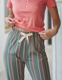 Pantalon Pyjama Imprimé Rayures -Boutique De Lingerie De Mode 703214 C01 zoomx vue4