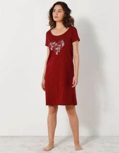 Chemise De Nuit Courtes Manches Courtes Motif «papillons» -Boutique De Lingerie De Mode 703280 C01 zoomx vue3