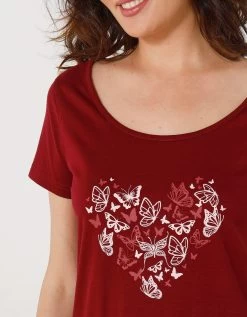 Chemise De Nuit Courtes Manches Courtes Motif «papillons» -Boutique De Lingerie De Mode 703280 C01 zoomx vue7