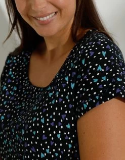 Chemise De Nuit Coton Imprimé "coeurs" -Boutique De Lingerie De Mode 703367 C01 zoomx vue5