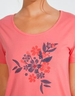 Chemise De Nuit Courte Imprimé Fleurs -Boutique De Lingerie De Mode 703458 C01 zoomx vue5