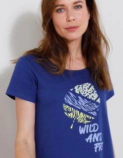 Chemise De Nuit Courte Imprimé "Wild And Free"(1) -Boutique De Lingerie De Mode 703475 C01 zoomx vue4