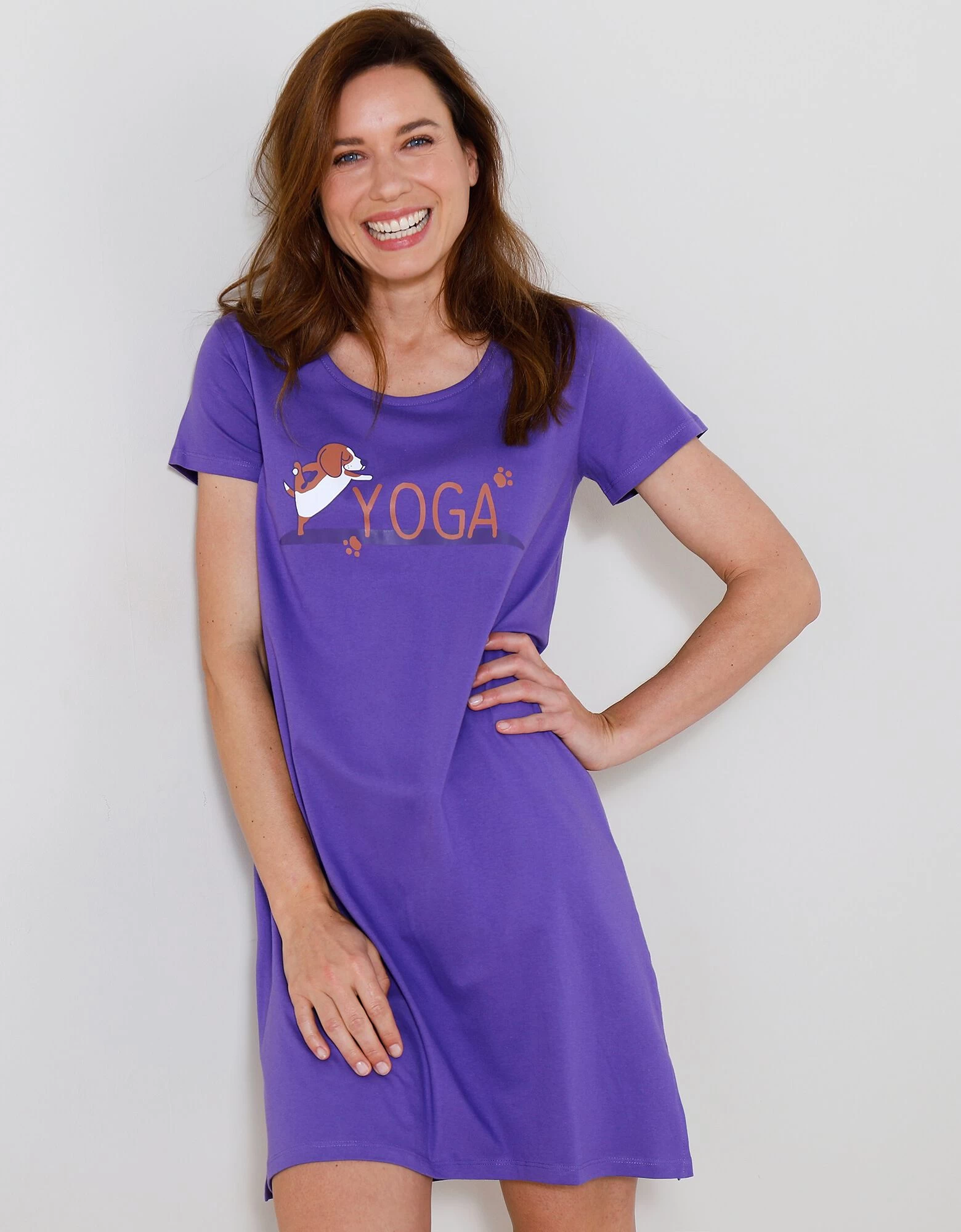 Chemise De Nuit Courte Imprimé "Yoga" 3 Chemise De Nuit Courte Imprimé "Yoga"