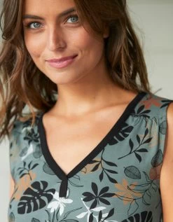 Chemise De Nuit Imprimée Feuillage -Boutique De Lingerie De Mode 703499 C01 zoomx vue6