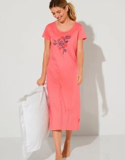 Chemise De Nuit Longue Imprimé "bouquet"