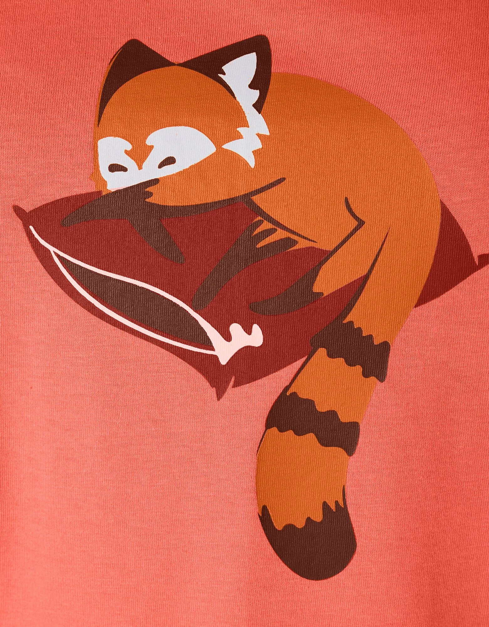 Chemise De Nuit Courte Manches Courtes Motif "panda Roux" 7 Chemise De Nuit Courte Manches Courtes Motif "panda Roux" – Image 5