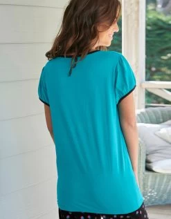 Tee-shirt Manches Courtes Coton Uni Imprimé Placé "Enjoy" -Boutique De Lingerie De Mode 703593 C02 zoomx vue3