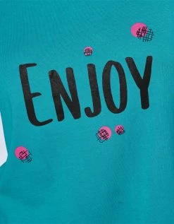 Tee-shirt Manches Longues Coton Uni Imprimé Placé "Enjoy" -Boutique De Lingerie De Mode 703596 C02 zoomx vue5