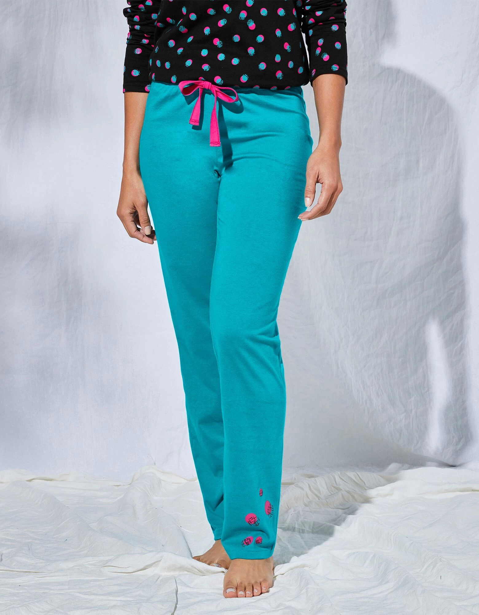 Pantalon Pyjama Coton Enjoy Uni Imprimé Placé 3 Pantalon Pyjama Coton Enjoy Uni Imprimé Placé