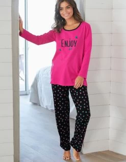Pantalon Pyjama Coton Enjoy Imprimé Pois -Boutique De Lingerie De Mode 703604 C01 zoomx vue3