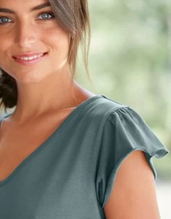 Tee-shirt Pyjama Manches Courtes Imprimé Placé "pétales De Fleurs" 12 Tee-shirt Pyjama Manches Courtes Imprimé Placé "pétales De Fleurs" -Boutique De Lingerie De Mode 703605 C01 zoomx vue4