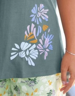 Tee-shirt Pyjama Manches Courtes Imprimé Placé "pétales De Fleurs" 13 Tee-shirt Pyjama Manches Courtes Imprimé Placé "pétales De Fleurs" -Boutique De Lingerie De Mode 703605 C01 zoomx vue5