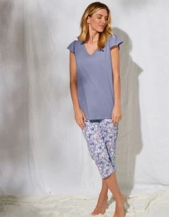 Tee-shirt Pyjama Manches Courtes Uni -Boutique De Lingerie De Mode 703606 C01 zoomx vue5