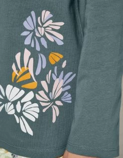 Tee-shirt Pyjama Manches Longues Imprimé Placé "pétales De Fleurs" -Boutique De Lingerie De Mode 703608 C01 zoomx vue4