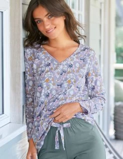 Tee-shirt Pyjama Manches Longues Imprimé "pétales De Fleurs" 12 Tee-shirt Pyjama Manches Longues Imprimé "pétales De Fleurs" -Boutique De Lingerie De Mode 703610 C01 zoomx vue5