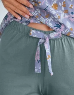 Pantalon Pyjama Coton Imprimé Placé "pétales" 11 Pantalon Pyjama Coton Imprimé Placé "pétales" -Boutique De Lingerie De Mode 703621 C01 zoomx vue4