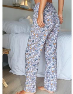 Pantalon Pyjama Coton Imprimé "pétales" -Boutique De Lingerie De Mode 703624 C02 zoomx vue2