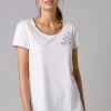 Tee-shirt De Pyjama Manches Courtes Imprimé Placé Fleurs -Boutique De Lingerie De Mode 703648 C00 zoomx