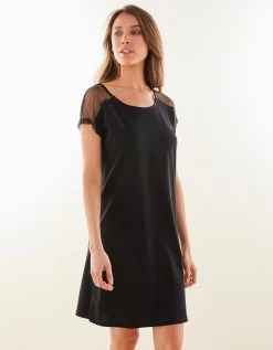 Chemise De Nuit Viscose Et Plumetis -Boutique De Lingerie De Mode 703669 C02 zoomx vue4