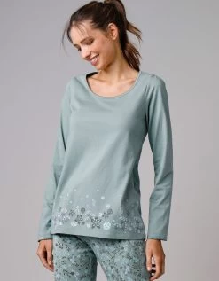 Tee-shirt De Pyjama Manches Longues Imprimé Base Fleurs 13 Tee-shirt De Pyjama Manches Longues Imprimé Base Fleurs -Boutique De Lingerie De Mode 703676 C03 zoomx vue5