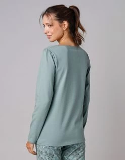 Tee-shirt De Pyjama Manches Longues Imprimé Base Fleurs 15 Tee-shirt De Pyjama Manches Longues Imprimé Base Fleurs -Boutique De Lingerie De Mode 703676 C03 zoomx vue7