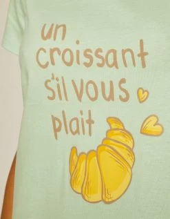 Chemise De Nuit Courte En Coton Motif Croissant Manches Courtes -Boutique De Lingerie De Mode 703695 C01 zoomx vue5