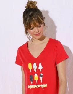 Chemise De Nuit Manches Courtes Imprimé « glaces » Et Message - Avec Pochon Assorti 9 Chemise De Nuit Manches Courtes Imprimé « glaces » Et Message - Avec Pochon Assorti -Boutique De Lingerie De Mode 703697 C01 zoomx vue3