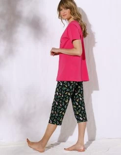 Pyjama Court Manches Courtes Motifs « Cactus » - Avec Pochon Assorti -Boutique De Lingerie De Mode 703698 C01 zoomx vue5