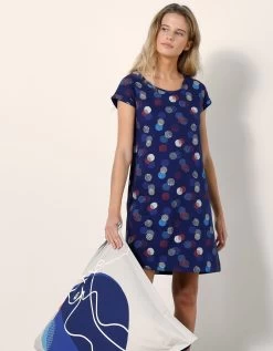 Chemise De Nuit Courte Imprimée Arty -Boutique De Lingerie De Mode 703721 C01 zoomx vue5