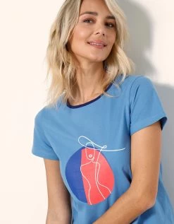 Pyjama Pantacourt Imprimé Arty -Boutique De Lingerie De Mode 703722 C01 zoomx vue6