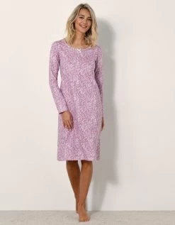 Chemise De Nuit Longue Imprimé Alessia -Boutique De Lingerie De Mode 703723 C01 zoomx vue4