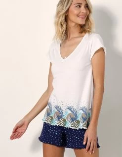 Pyjama Short Imprimé Fossile -Boutique De Lingerie De Mode 703725 C01 zoomx vue4