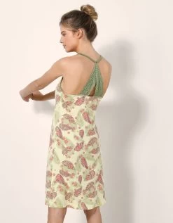 Nuisette Dos Macramé Imprimé Eglantine - Coton Modal