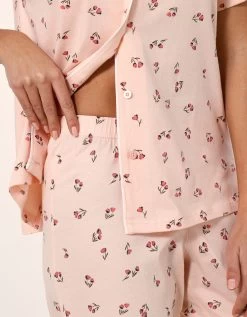 Pyjama Pantalon Court Imprimé « Tulipes » - Col Tailleur 14 Pyjama Pantalon Court Imprimé « Tulipes » - Col Tailleur -Boutique De Lingerie De Mode 703728 C02 zoomx vue6
