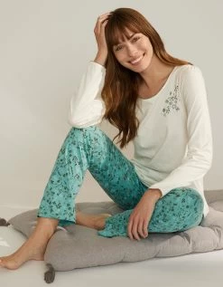 Pantalon De Pyjama Imprimé Fleurs -Boutique De Lingerie De Mode 703738 C00 zoomx vue3