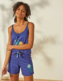 Short De Pyjama En Coton - Uni Tropical 12 Short De Pyjama En Coton - Uni Tropical -Boutique De Lingerie De Mode 703743 C01 zoomx vue5