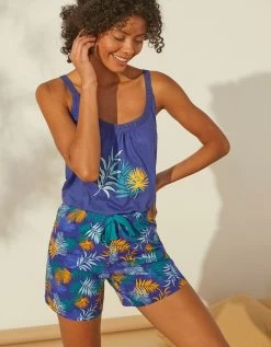 Short De Pyjama En Coton - Imprimé Tropical -Boutique De Lingerie De Mode 703744 C00 zoomx vue5