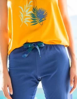 Pantacourt De Pyjama En Coton - Uni Tropical -Boutique De Lingerie De Mode 703745 C01 zoomx vue3