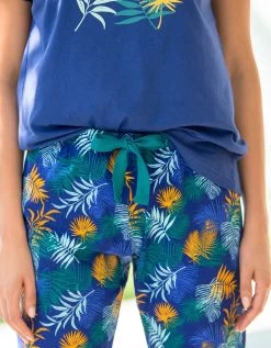 Pantacourt De Pyjama En Coton - Imprimé Tropical -Boutique De Lingerie De Mode 703755 C00 zoomx vue2