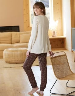 Pyjama Motif "chat" Manches Longues Volantées -Boutique De Lingerie De Mode 703781 C01 zoomx vue5