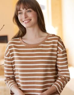 Chemise De Nuit Molleton Rayé Fluide 8 Chemise De Nuit Molleton Rayé Fluide -Boutique De Lingerie De Mode 703798 C01 zoomx vue3