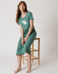 Chemise De Nuit Longue À Manches Courtes Imprimé Koala -Boutique De Lingerie De Mode 703805 C01 zoomx vue4