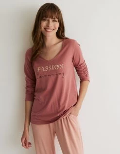 Tee-shirt Pyjama Manches Longues Imprimé "passion Cocooning"