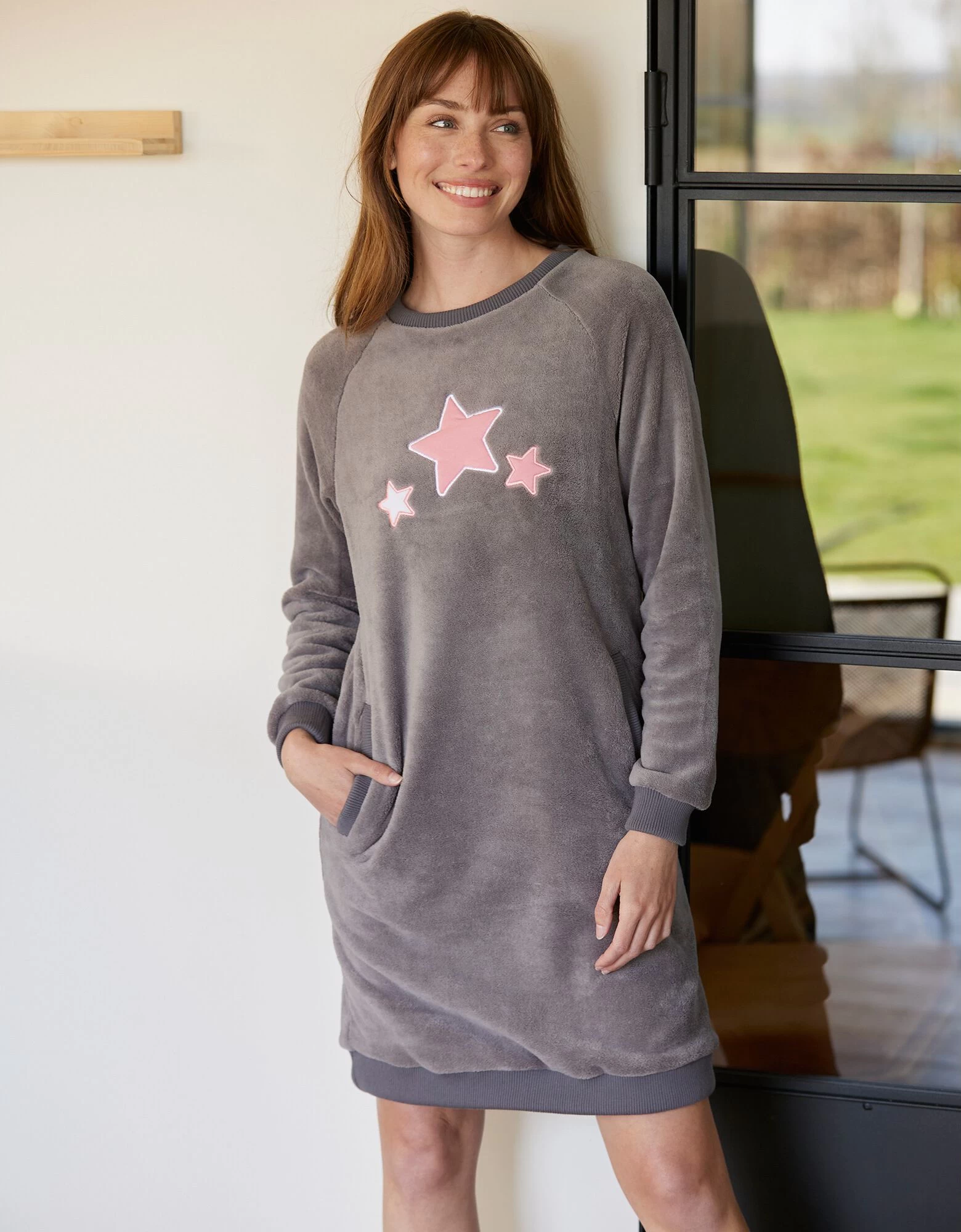 Chemise De Nuit Polaire "étoiles" 3 Chemise De Nuit Polaire "étoiles"