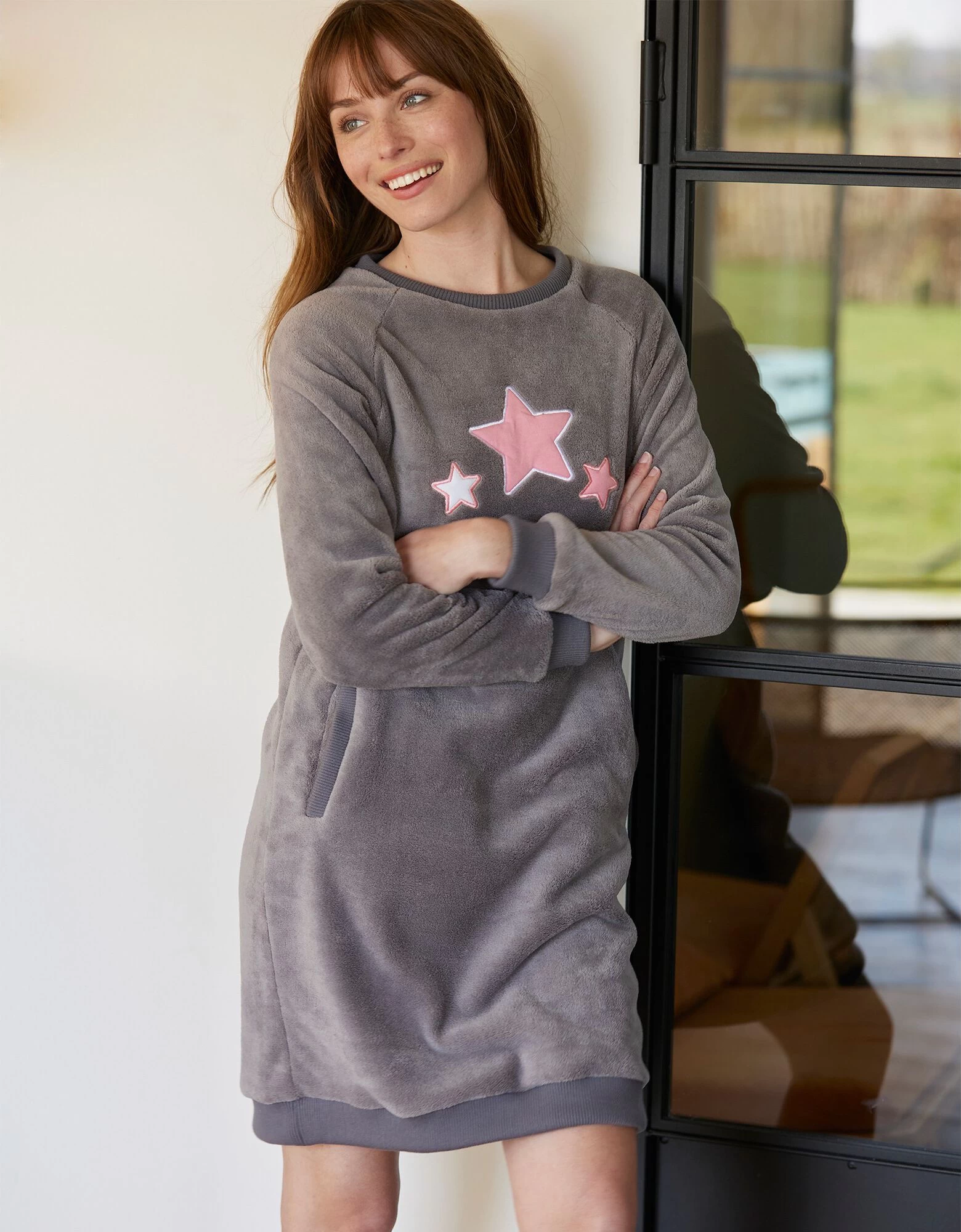 Chemise De Nuit Polaire "étoiles" 5 Chemise De Nuit Polaire "étoiles" – Image 3