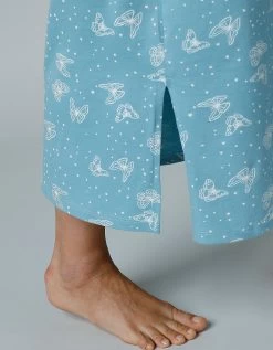 Chemise De Nuit Longue Manches Courtes Imprimée "papillons" -Boutique De Lingerie De Mode 703820 C01 zoomx vue5