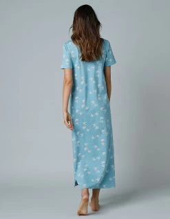 Chemise De Nuit Longue Manches Courtes Imprimée "papillons" -Boutique De Lingerie De Mode 703820 C01 zoomx vue6