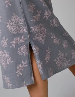 Chemise De Nuit Longue Manches Longues Imprimée "roses" -Boutique De Lingerie De Mode 703824 C01 zoomx vue5