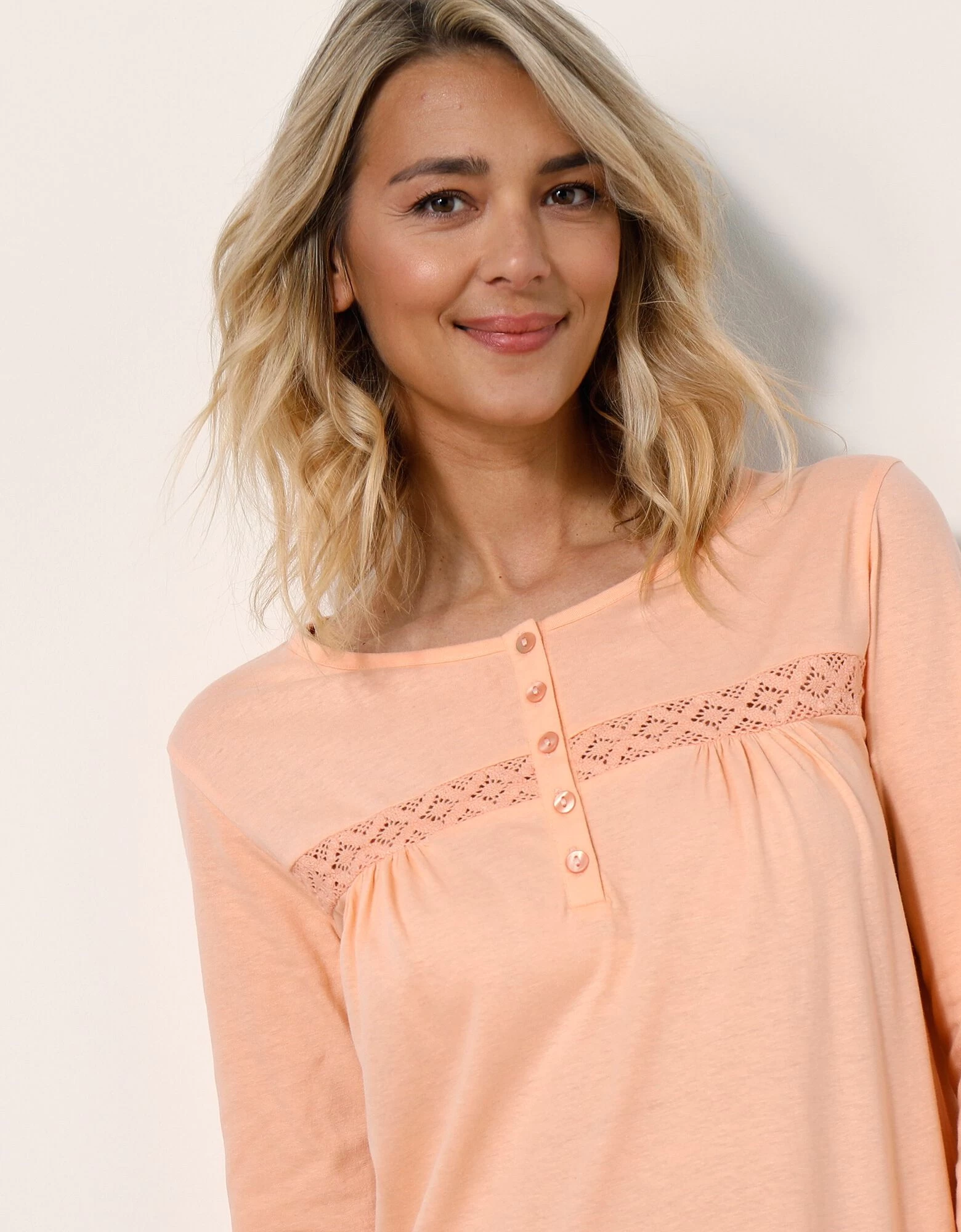 Chemise De Nuit Longue Manches Longues Unie 4 Chemise De Nuit Longue Manches Longues Unie – Image 2